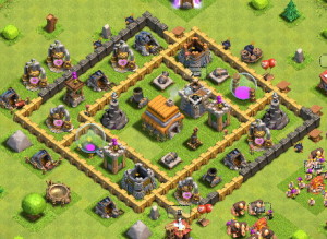 My Clash of Clans village at TH6