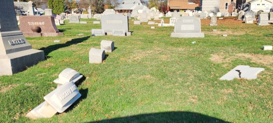 Toppled headstones we've encountered during cemetery walks.